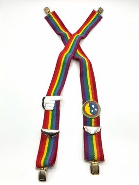 Vintage 1979 Mork & Mindy Rainbow Suspenders Child Size 21”
